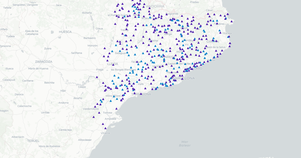 Ctti Map Mapa de la xarxa de telecomunicacions de Catalunya
